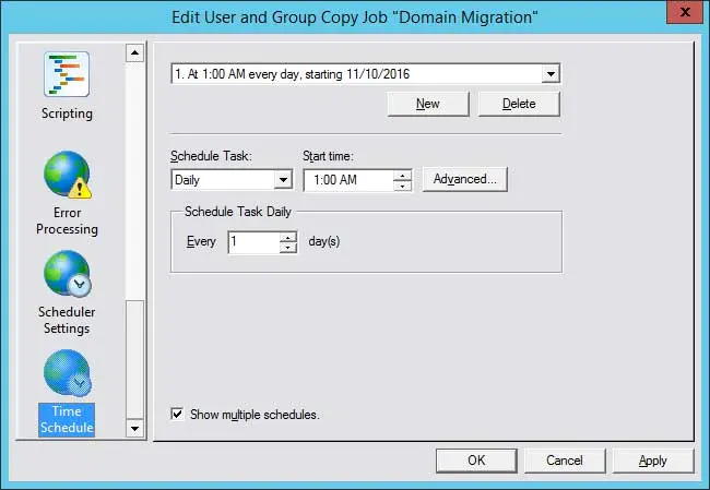 Copyright2 Task Scheduler Settings in High Resolution