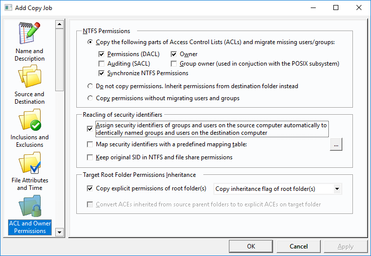 Data Migration - ACL and Owner Permissions
