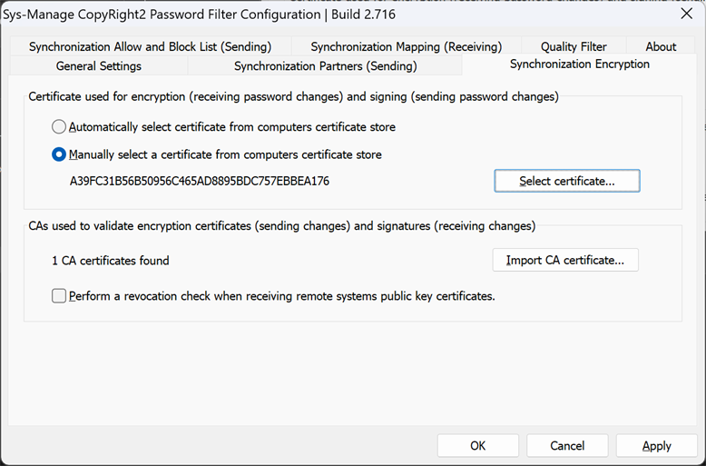 Password Filter Encryption Source