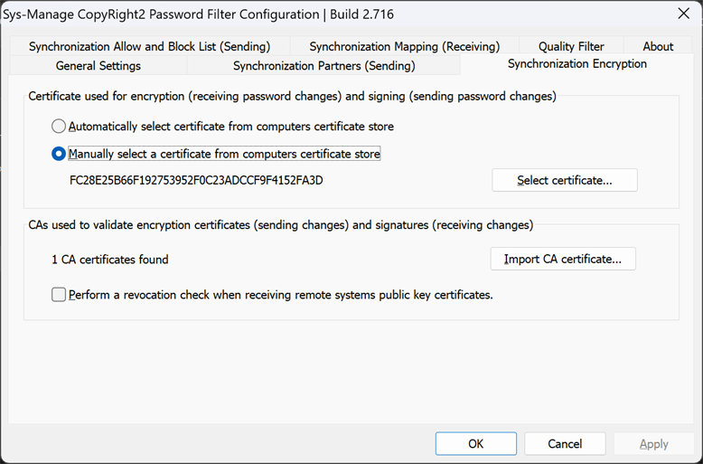 Password Filter Encryption Target