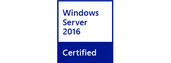 Logotipo de certificación de Windows 2016
